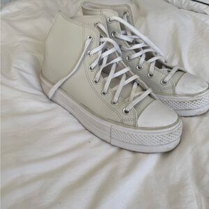 Converse Women's High-Top Sneakers - Leather Cream